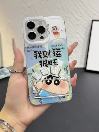 我财运很旺镜子支架壳适用苹果13手机壳15/16pro华为oppo小米vivo#手机壳