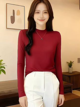 打底衫女显瘦修身#春秋穿搭 #打底衫 #百搭上衣 #内搭外穿都好看 #修身显瘦@DOU+小助手