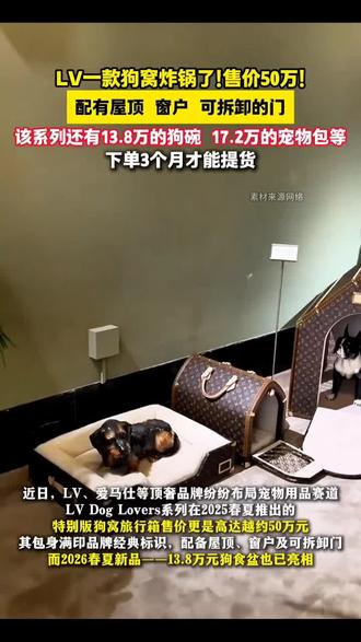 LV一款狗窝炸锅了 !售价50万!