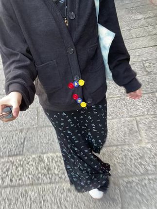 #时尚百搭#谁穿谁美 #休闲减龄穿搭 针织开衫卫衣男早秋慵懒风宽松休闲情侣装华夫格外套