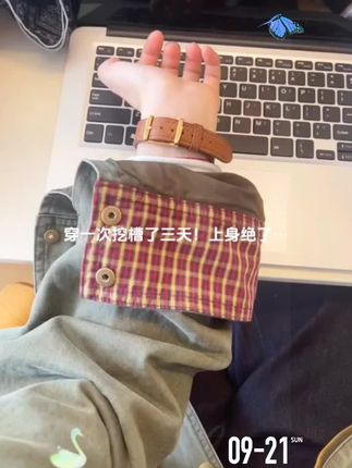 做旧复古绿色拼接格子设计感牛仔外套女2025秋季新款牛仔开衫上衣#外套穿搭 #牛仔上衣 #新款分享 #复古