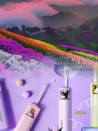 三丽鸥10000m便携式充电宝迷你苹果快充自带线可爱移动电源WLJ#充电宝