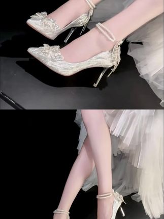 好温柔的高跟鞋👠 #水晶鞋 #高跟鞋 #高跟鞋推荐 #初秋穿搭 #胖瘦都能穿