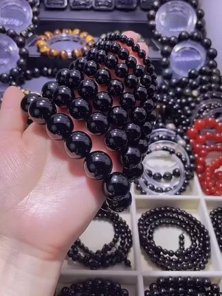 天然乌金黑曜石好运手链#强烈推荐 #好东西一起分享 #性价比超高 #诸事顺利 #总有一款适合你