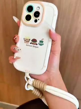 薯条汉堡适用iPhone13苹果15防摔手机壳14promax全包11短绳xr手链#这个手机壳真的长在我心巴上了 #仙女必备 #是时候安排一下了 #3c数码 #3c好物推荐