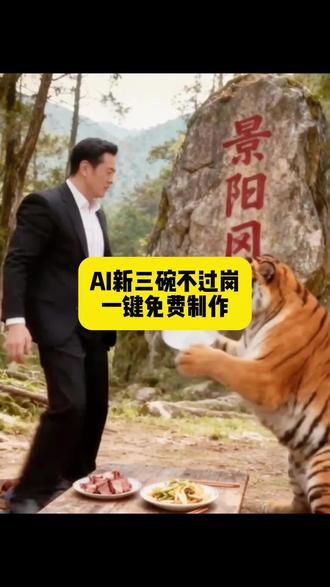 #ai三碗不过岗特效教程 景阳冈虎哥给我个面子ai ai三碗不过岗特效教程 ai武松打虎模板 ai三碗不过岗特效生成入口 #ai三碗不过岗 #即梦ai #三碗不过岗制作教程 #ai三碗不过岗特效 ai三碗不过岗特效,ai三碗不过岗免费制作教程,和老虎喝酒制作教程,ai和老虎喝酒,和老虎喝酒特效,和老虎喝酒视频,和老虎喝酒特效教程ai三碗不过岗特效生成,三碗不过岗特效,ai三碗不过岗特效怎么制作,ai三碗不过岗特效制作方法,ai三碗不过岗特效怎么弄,三碗不过岗ai生成指令,一键生成ai三碗不过岗,三碗不过岗特效入口,ai三碗不过岗制作入口,三碗不过岗特效教程,ai三碗不过岗免费ai制作入口,