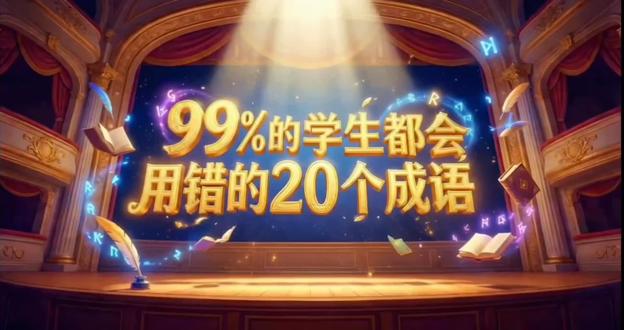 99%的学生都会用错的20个成语!“万人空巷” #学生 #学生#成语 #易错 #成语故事