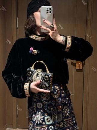 YDFSTUDIO【森野桃气】欧货高品早秋重工刺绣拼接设计时尚上衣#中式旗袍风格 #夏日通勤搭配#时尚潮流穿搭 #百搭上衣#ootd穿搭灵感 #