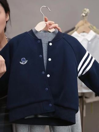 男童学院R系列插肩袖棒球服外套秋季新款儿童宝宝小童开衫#男童穿搭 #学院风 #开衫外套 #秋季穿搭 #棒球服