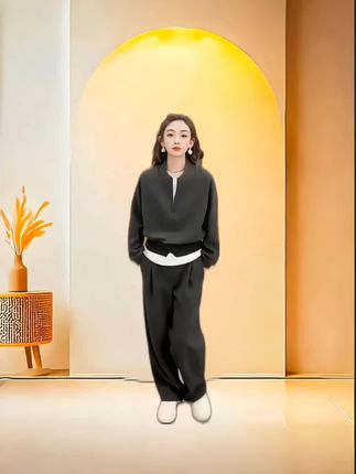 2025秋季新款套装,为你解锁高级感穿搭!宽松版型对各种身形都很友好,大码也能穿出随性利落。上衣与阔腿裤的组合,时尚又显瘦,气质直接拉满。不管是日常出街还是约会通勤,都能轻松驾驭,是网红都在pick的百搭两件套,让你在这个秋天优雅又有范儿~#休闲百搭 #时尚洋气 #减龄气质 #美搭尽显女神范 #引领时尚潮流