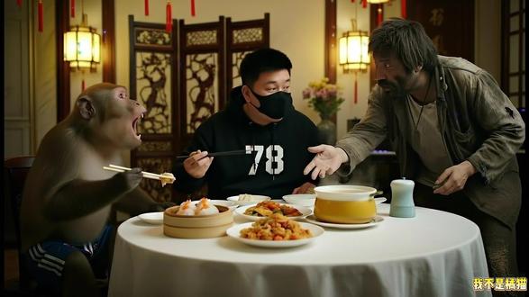 杜宾犬请嘉豪吃饭#杜宾犬 #和平饭店