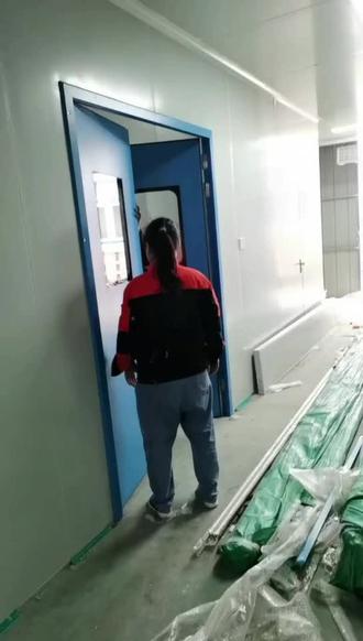 医用钢质净化门安装#施工现场实拍