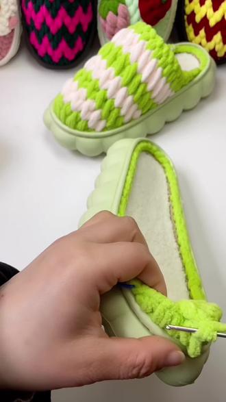 扭花拖鞋教程二#爱手工爱生活 #冰条线拖鞋教程