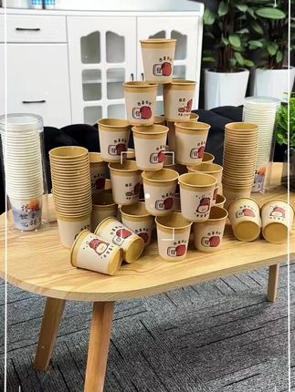 卡皮巴拉一次性纸杯可爱卡通家用商用一次性杯子