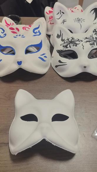 手绘让生活更有趣!动手让能力更进一步! 想造型却没合适道具?这款空白模具解决难题!#玩具 #面具 #亲子时光#DIY 