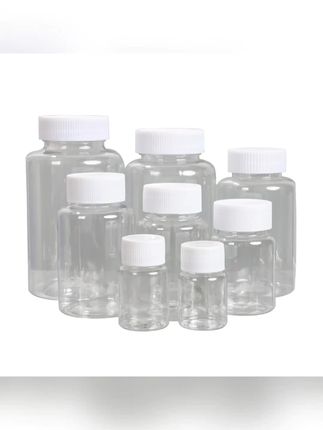 透明塑料瓶加厚药瓶密封罐PET瓶带盖固体瓶批发通用食品级储物罐#塑料瓶 #密封罐 #透明塑料瓶 #塑料罐子 #加厚密封罐