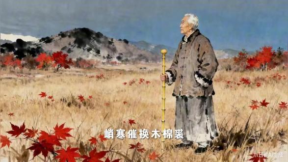 诗词赏析《野步》(清·赵翼)
峭寒催换木棉裘,
倚杖郊原作近游。
最是秋风管闲事,
红他枫叶白人头。
#古诗词