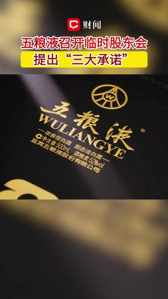 #五粮液召开临时股东会 提出“三大承诺”#五粮液