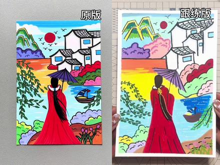 古风国潮创意画太好看啦,不看到最后根本不知道我画的是什么 原创@千寻简笔画 #跟着抖音学画画 #零基础学画画 #绘画教程 #每日一画 #丙烯马克笔