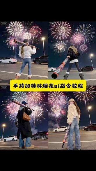 又美又飒的手持加特林烟花拍照ai指令教程来了 手持加特林烟花ai 手持加特林烟花ai拍照生成 加特林烟花拍照ai口令 ai手持加特林烟花 手持加特林烟花豆包ai指令教程 #加特林烟花 #手持加特林 #豆包ai #豆包出大片有两把刷子 #过年就这样拍 加特林烟花拍照ai指令 加特林拍照口令 加特林烟花背景拍照 烟花ai写真生成