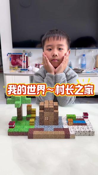 我的世界村长之家积木#磁力方块积木 #我的世界磁力小方块玩具 #我的世界 #minecraft #我的世界磁力积木
