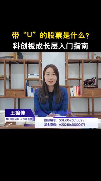 带“U”的股票是什么?科创板成长层入门指南#科创成长层