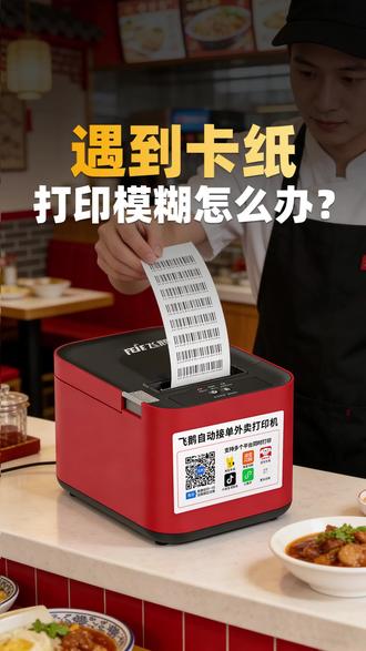 遇到打印机卡纸、小票模糊该怎么处理?#行业大揭秘 #就想说点大实话 #每天跟我涨知识 #外卖打印机 #外卖