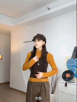 2025新款秋季半高领两件套长袖显瘦百搭韩版上衣女T恤