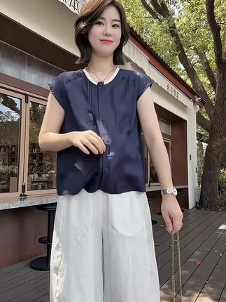 2025女夏季显年轻的两件套,时尚又减龄!洋气显瘦减龄穿搭快来看看#淮穿谁好看