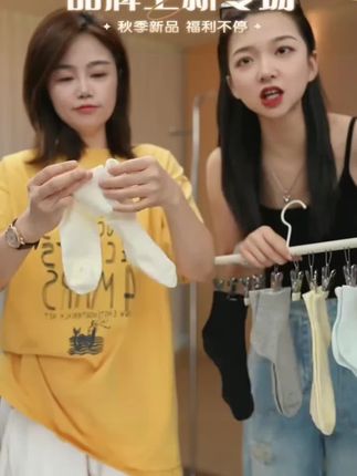 帕兰朵100%纯棉袜子女士中筒夏季薄款春夏款小白袜女生全棉袜纯色#袜子 #新款 #热门