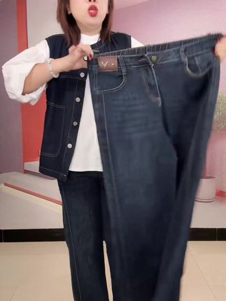 #大码女装 #牛仔裤 #显瘦穿搭 #穿搭 #源头实力厂家