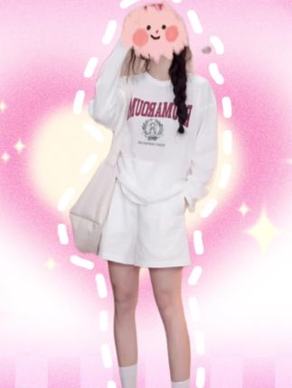 百搭字母防晒少女感T恤短裤套装慵懒风减龄长袖短裤两件套#谁穿谁好看 #ootd穿搭 #今天穿什么 #出游穿搭 #美出高级感
