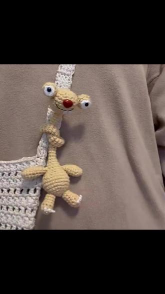 冰河时代长脖树懒玩偶挂件手工编织diy材料包毛线自制钩织礼物 #钩针图解 #手工毛线编织 #手工diy #搞怪日常 #包包挂件