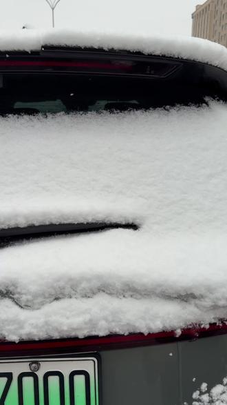 我们这里下雪了~ 白茫茫一片~