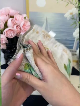 棉麻方巾4条装36*36cm加大加厚多功能纱布家用组合毛巾  花香蝶语