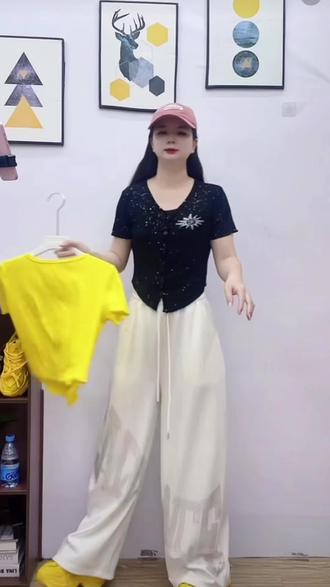 潮牌"满天星闪钻"设计感跳舞上衣辣妹爵士紧身时尚短袖T恤D023