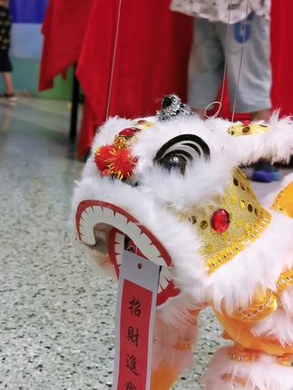 小号提线木偶醒狮#醒狮提线木偶 #醒狮木偶 #国风醒狮 #儿童玩具