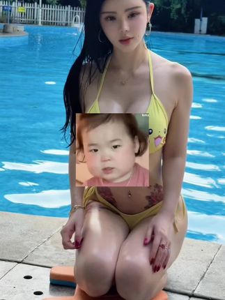 #正常泳衣穿搭无不良引导 颜又又