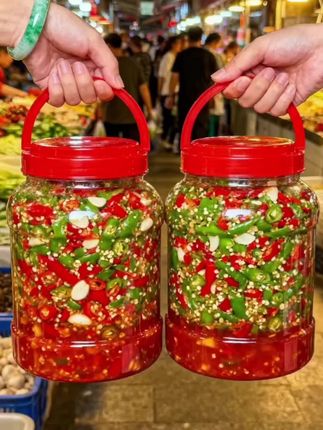 谁懂啊!这罐青红剁椒酱直接封神🌶️  红的艳、绿的鲜,挖一勺满是蒜香和椒香! 配米饭、拌面条、蒸鱼头都绝了!  鲜辣过瘾,空口吃都停不下来,厨房囤一罐,家常菜秒变下饭菜!  #青红剁椒酱 #下饭神器 #厨房必备酱料#剁椒酱 @DOU+上热门 @DOU+小助手