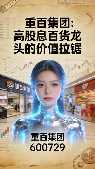 重百集团:高股息百货龙头的价值拉锯 重百集团本地估值快照显示:股票代码600729,股价约19.38元,市值约85.36亿元,距离一年高点回撤约38.1%。主估值锚为现金流折现,每股内在价值约22.94元,安全边际约15.5%;但基本面支撑为黄色,需要继续观察营收下滑压力。
四位价值大师圆桌:格雷厄姆看资产底线,巴菲特看现金流与经营质量,格林沃尔德看壁垒结构,彼得·林奇看增长、分红和隐蔽资产。
本内容仅为个人价值投资学习研究的量化筛选规则演示,数据来自本地缓存与模型测算,参数均为主观设定,不代表任何标的投资价值,不构成投资建议,市场有风险,决策需谨慎。
#重百集团 #百货 #价值投资 #财经 #股票分析师