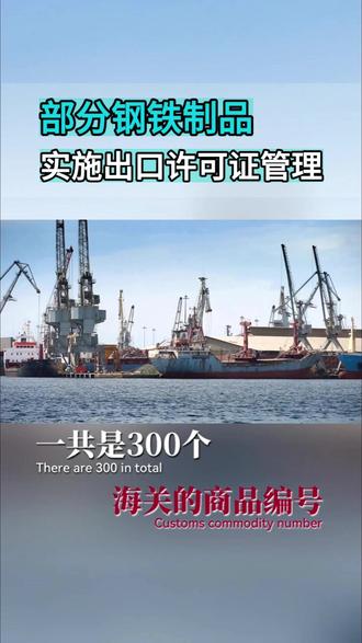 部分钢铁产品纳入出口许可证管理,出口合规要求升级! #钢铁 #钢材 #出口 #出口许可证 #报关
