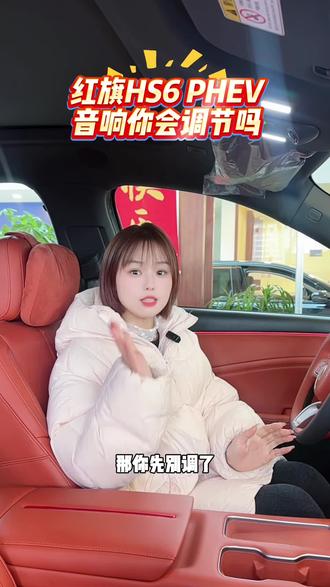 红旗HS6 PHEV的音响你会调吗?#焕新买混动红旗更出众 #红旗HS6PHEV