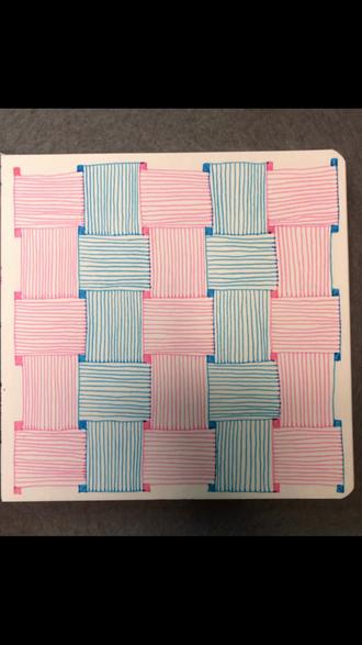 禅绕画 第85幅 今天画的是一幅编织纹理的禅绕画
…#每日一画#控笔训练#解压禅绕画#零基础学画画 #线条画