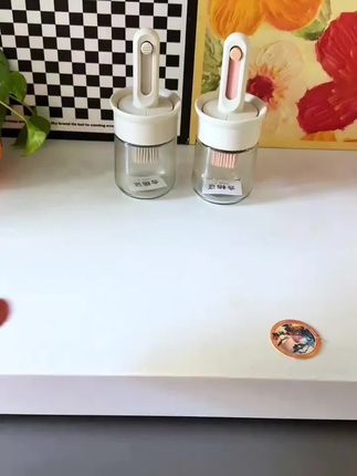 祝氏心宜伸缩油刷瓶烧烤刷家用烙饼硅胶油刷玻璃油壶油刷带瓶一体#油瓶#烧烤刷#油瓶刷#油刷瓶#油刷瓶推荐