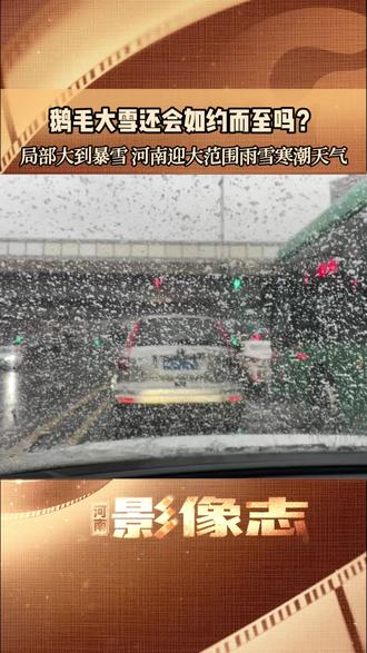 鹅毛大雪还会如约而至吗? 局部大到暴雪,河南迎大氛围雨雪寒潮天气。#河南大雪#大雪降至平安出行 #雪后的郑州 #河南影像志