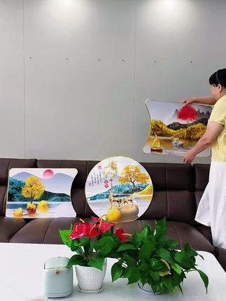 【沙:/ 发背景墙挂画2025新款客厅背景墙挂画客厅墙壁挂画背景墙装饰画】#客厅装饰画#沙发背景装饰画#三联画