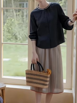 春秋纯棉衬衫#春秋新款 #遮肉显瘦 #宽松遮肚 #面料柔软舒适#百搭上衣