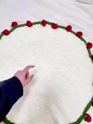 無印良品玫瑰花束毯子成品办公室午睡毯毛线团手工编织毯子送礼物#玫瑰花毯子 #午睡毯 #面料柔软舒适保暖 #毛线团手工编织 #办公室午睡毯