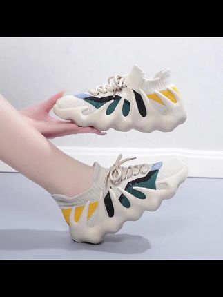 2025新款飞织八爪鱼休闲鞋韩版潮流情侣鞋透气火山袜男女鞋日常穿#好穿不累脚 #便宜又好穿 #软底软面穿上超舒服 #飞织网面鞋 #情侣鞋