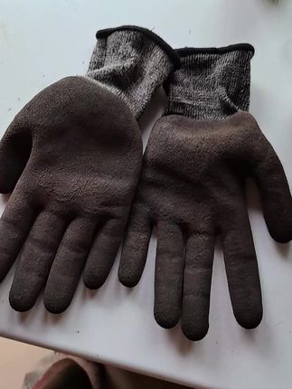 左右拳纯胶细皱王耐磨劳保手套防滑舒适透气柔软工地木工瓦工耐用